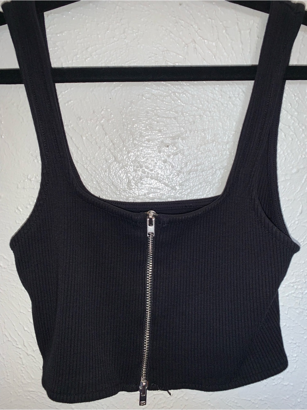 Zara black crop top
